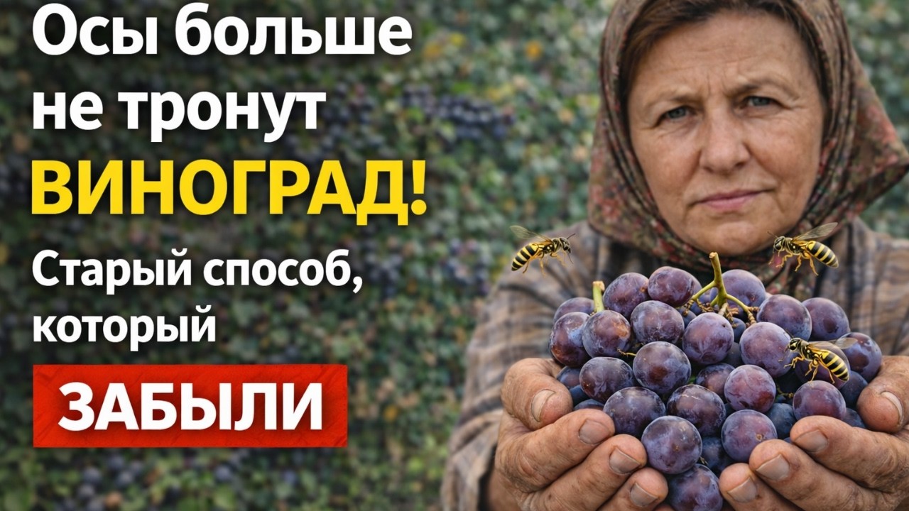 Старый способ защиты винограда от ос, о котором молчат