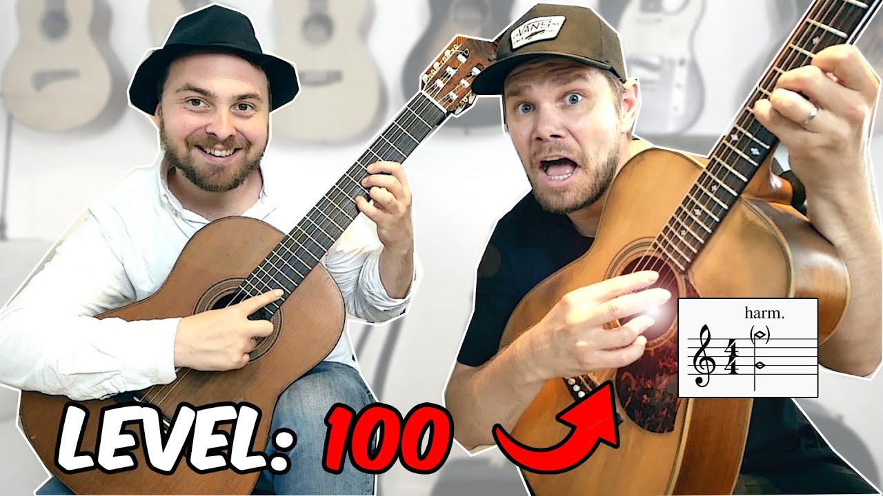 Guitar Harmonics in 10 Levels using 