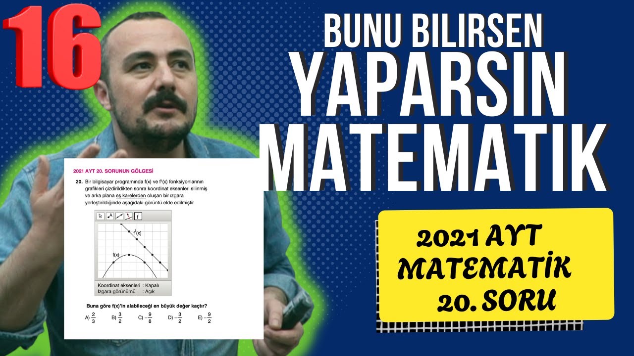 Eksenler silinirse IZGARA Sorusu | 2021 AYT 20. Soru gölgesi - Bunu bilirsen yaparsın 16