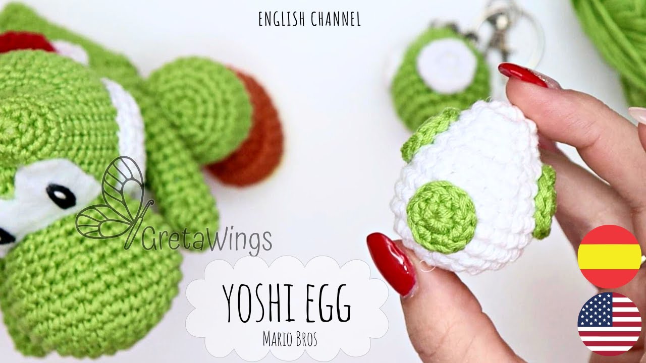 Mario Bros Amigurumi Egg - Tutorial Sub 🇺🇸🇪🇸/ GretaWings