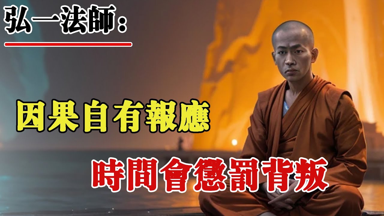 弘一法師：因果自有報應，時間會懲罰背叛，善良無需動搖！