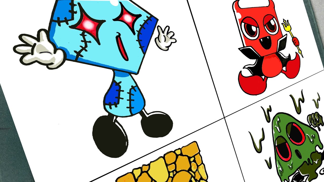 Save the Shape - Baby Monster vs Original Monster [Drawing Sprunki]