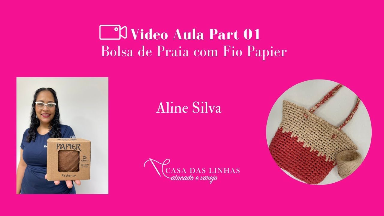 Bolsa de Praia erm Crochê com fio Papier