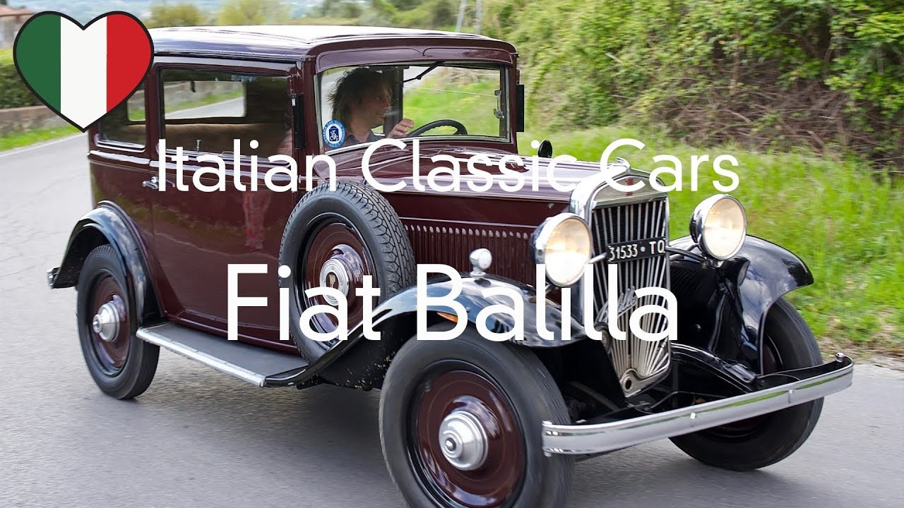 Итальянские классические автомобили на дороге — Fiat 1933 Balilla