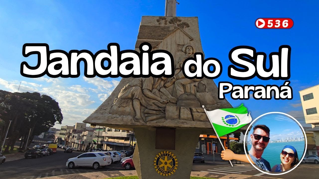 536🌎JANDAIA DO SUL PR principais ruas, pra&ccedil;a, prefeitura, igreja #conhecendooparana 253/399 4K