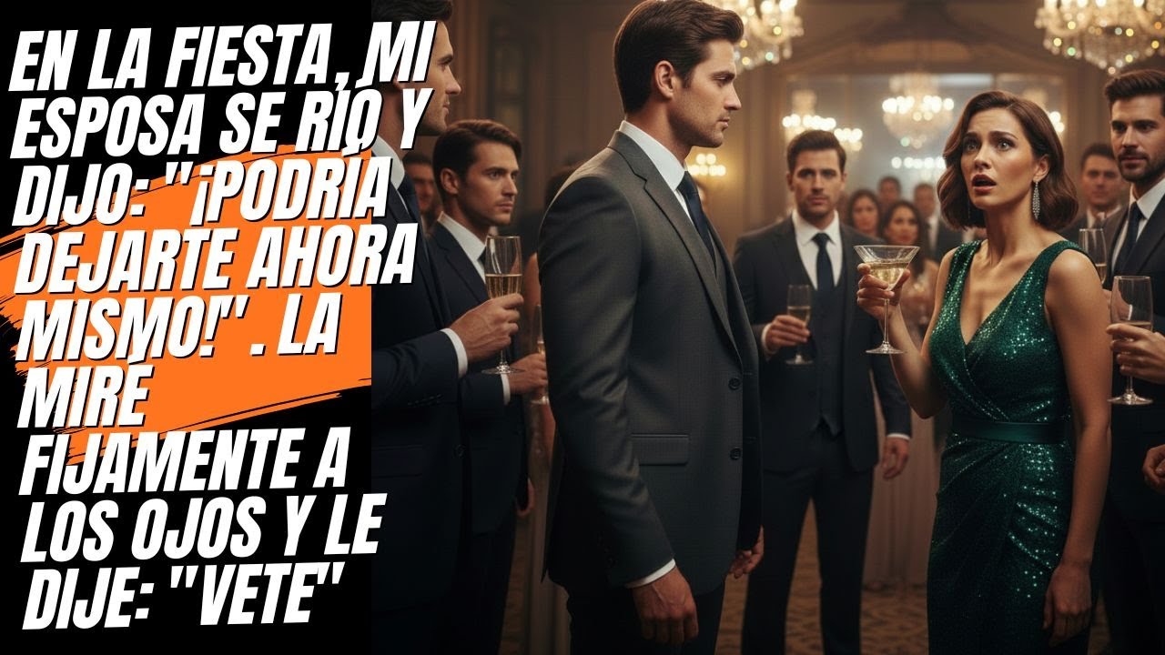 En la fiesta, ella bromeó: 