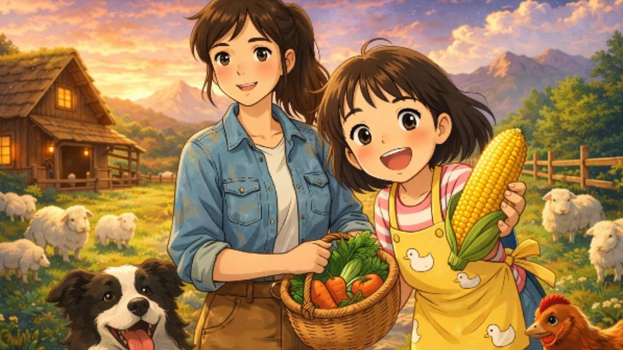 A Peaceful Day on a Magical Farm 🌿 Butter Making & Animal Care | Ghibli ASMR