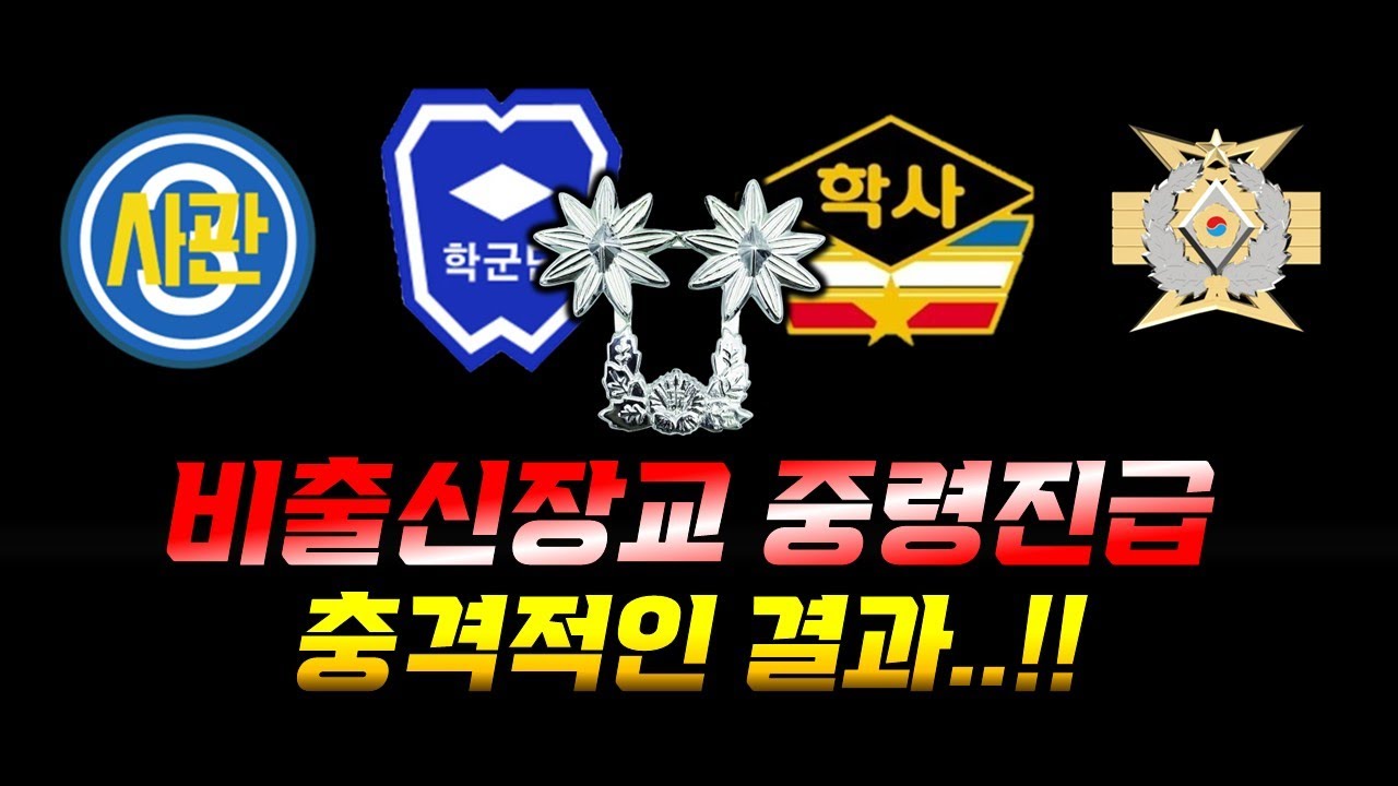 '육사'출신을 제외한,  '3사', 'ROTC 학군단', '학사장교','간부사관'의 중령진급