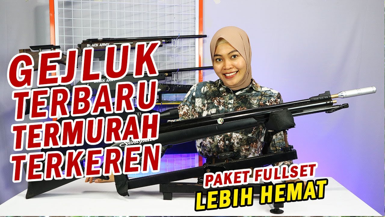 Harga Fullset  Senapan Angin Gejluk DWP Senopati Popor Gamo Hitam OD 25