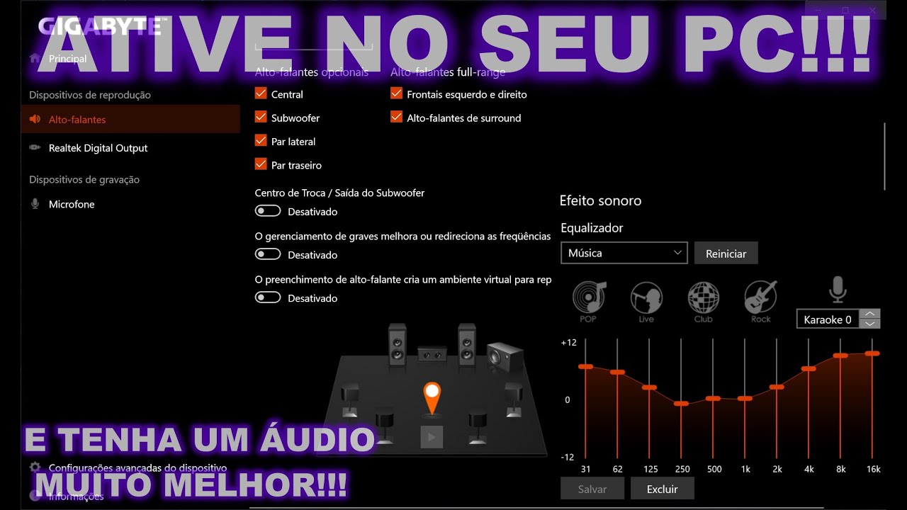 Como ativar o GERENCIADOR DE ÁUDIO DA REALTEK  no seu computador - passo a passo.