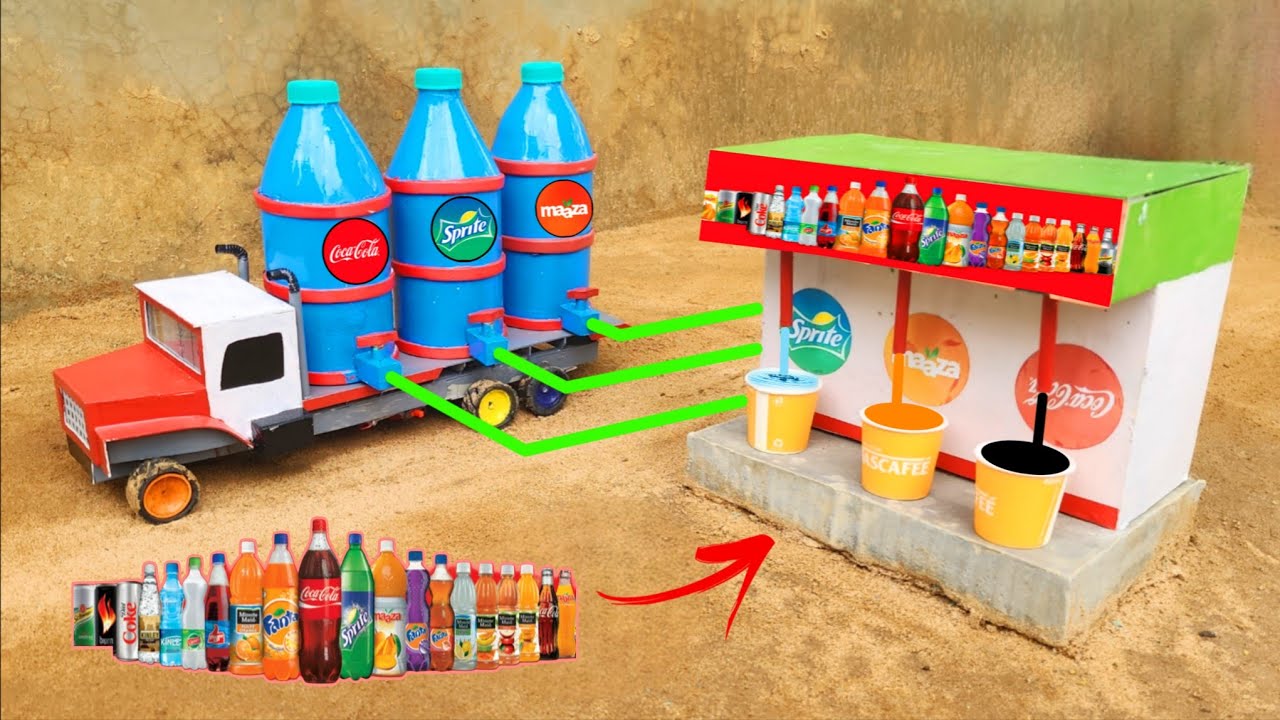 DIY Mini cold drink fountain machine | Cold drinks dispenser | Science project