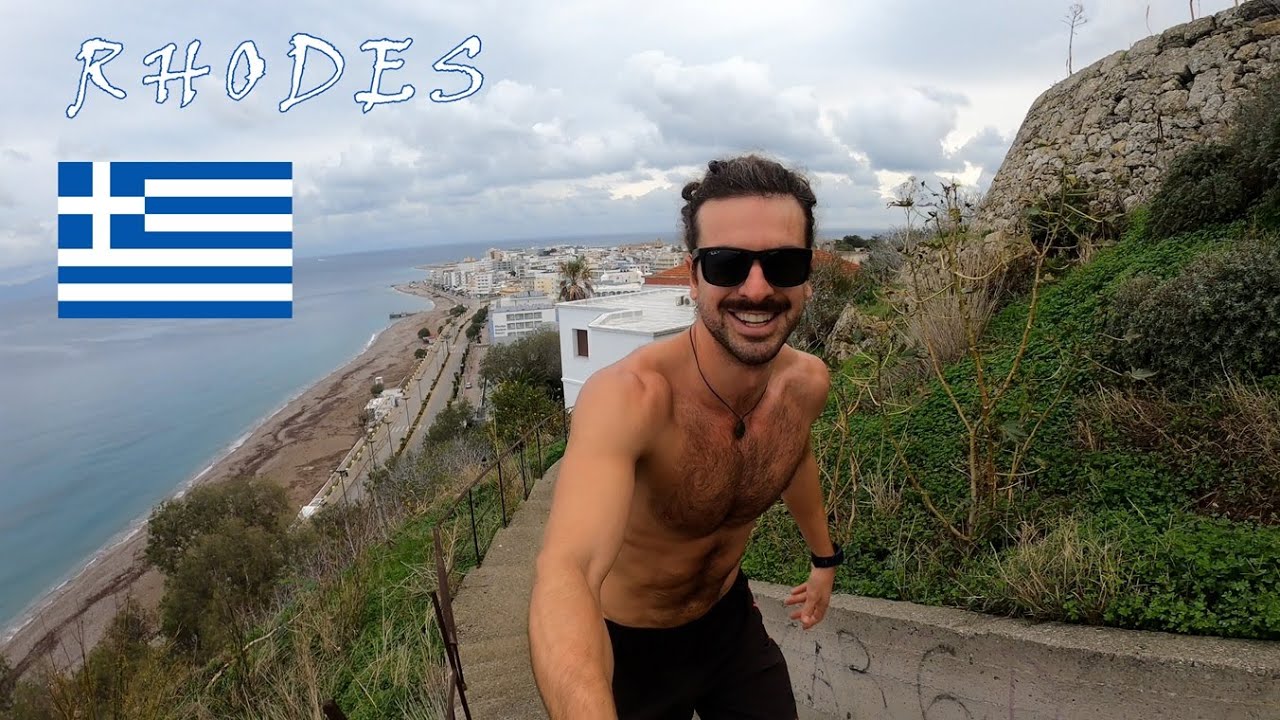 Running in Rhodes city