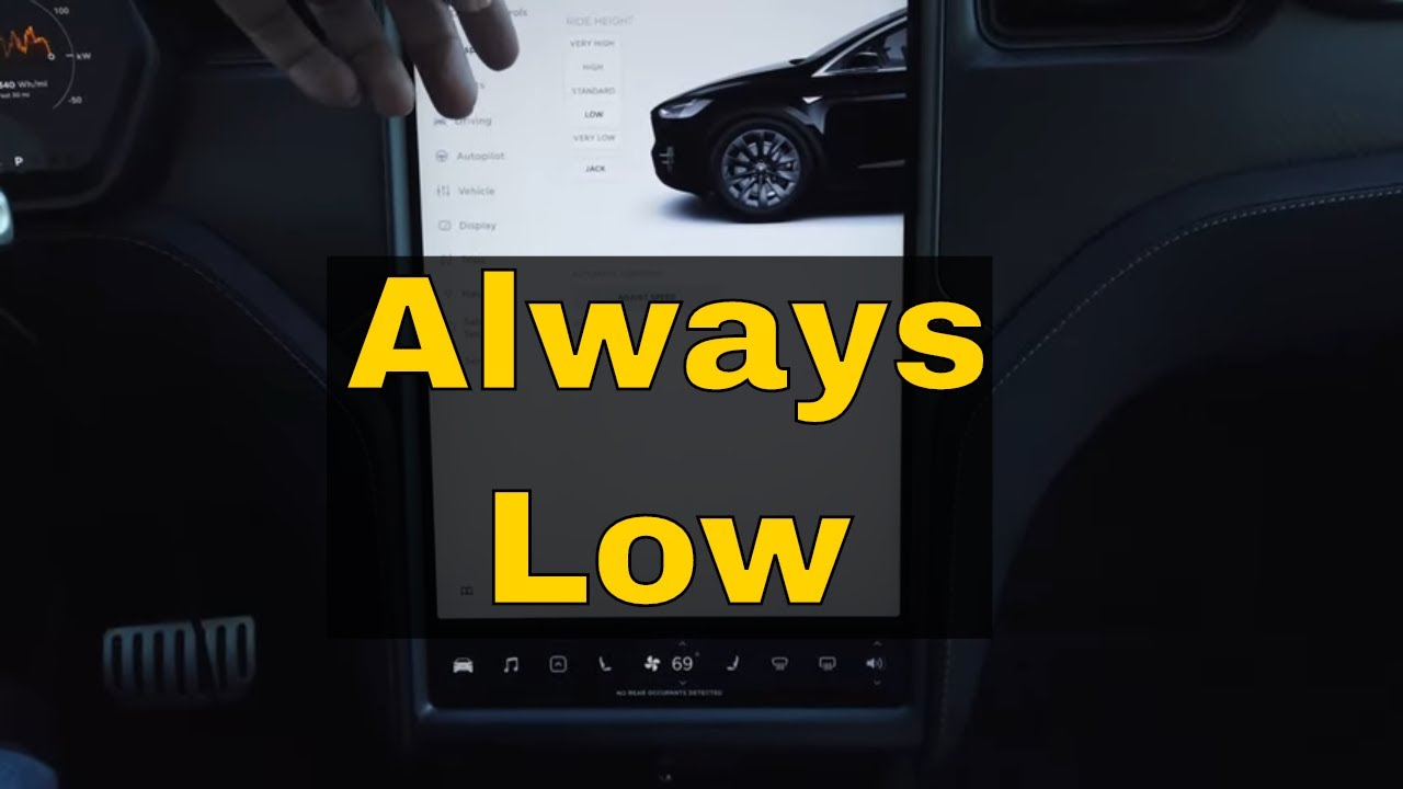 How to set your Tesla Smart Air Suspension to always low, or use automatic lowering