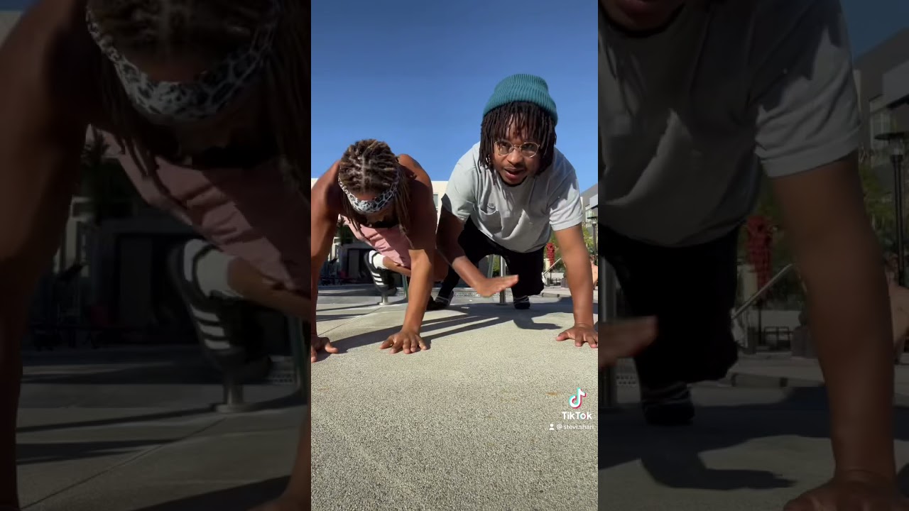 Trying to teach this African dude some moves 😹 #challenge #elhadjtv #girlswholift #shorts