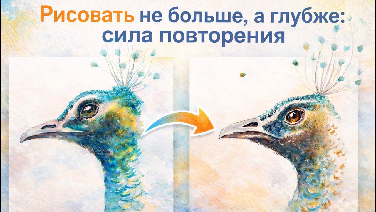 Как я улучшила свой рисунок за 2 дня, рисуя один объект несколько раз