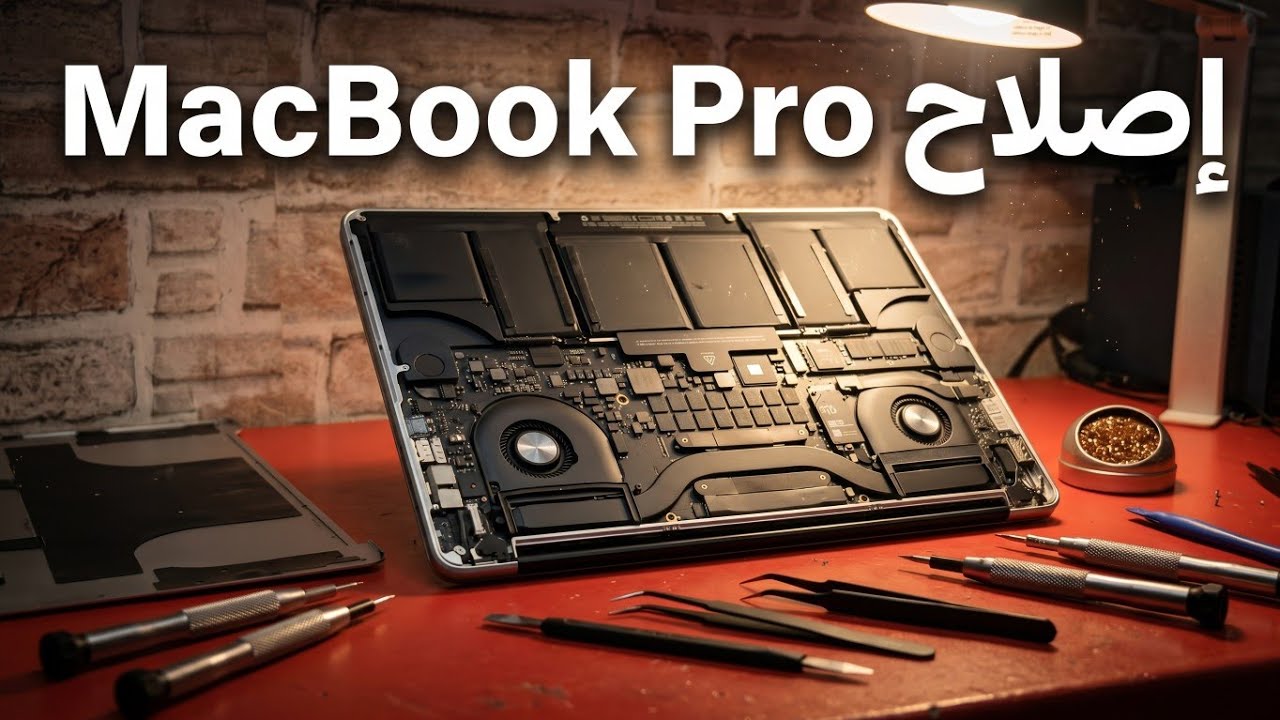 مراحل تتبع العطل لإصلاح ماك بوك برو لا يشتغل شاشه سوداء macbook pro A1398