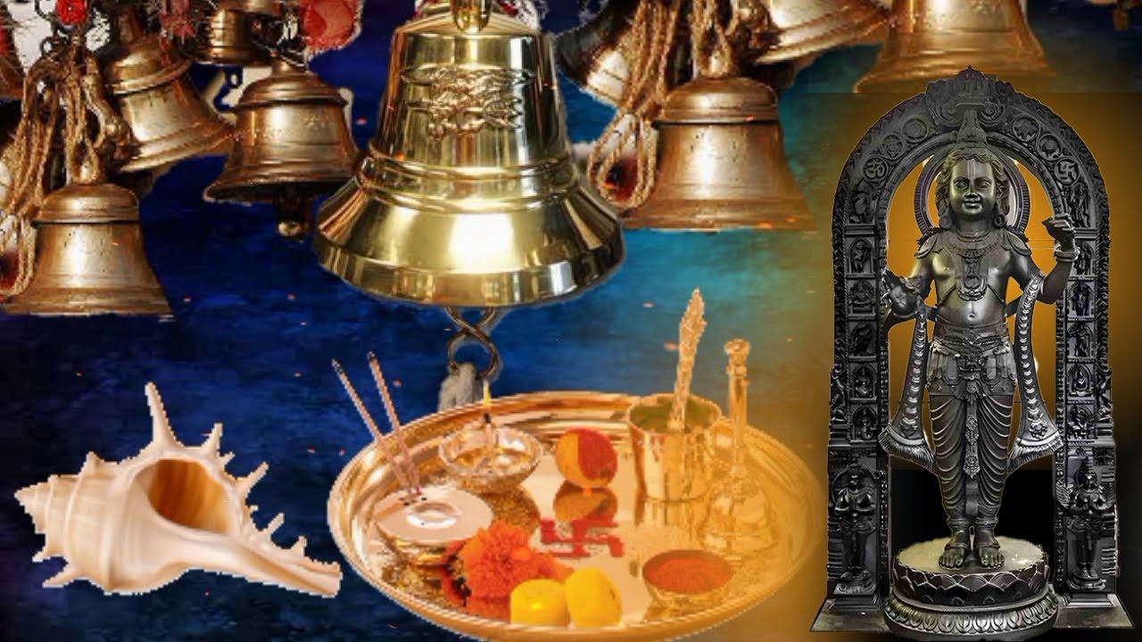 Temple Aarti Sound at Ayodhya | Temple aarti sound shankhnad ,Temple worship bells & shankh sound