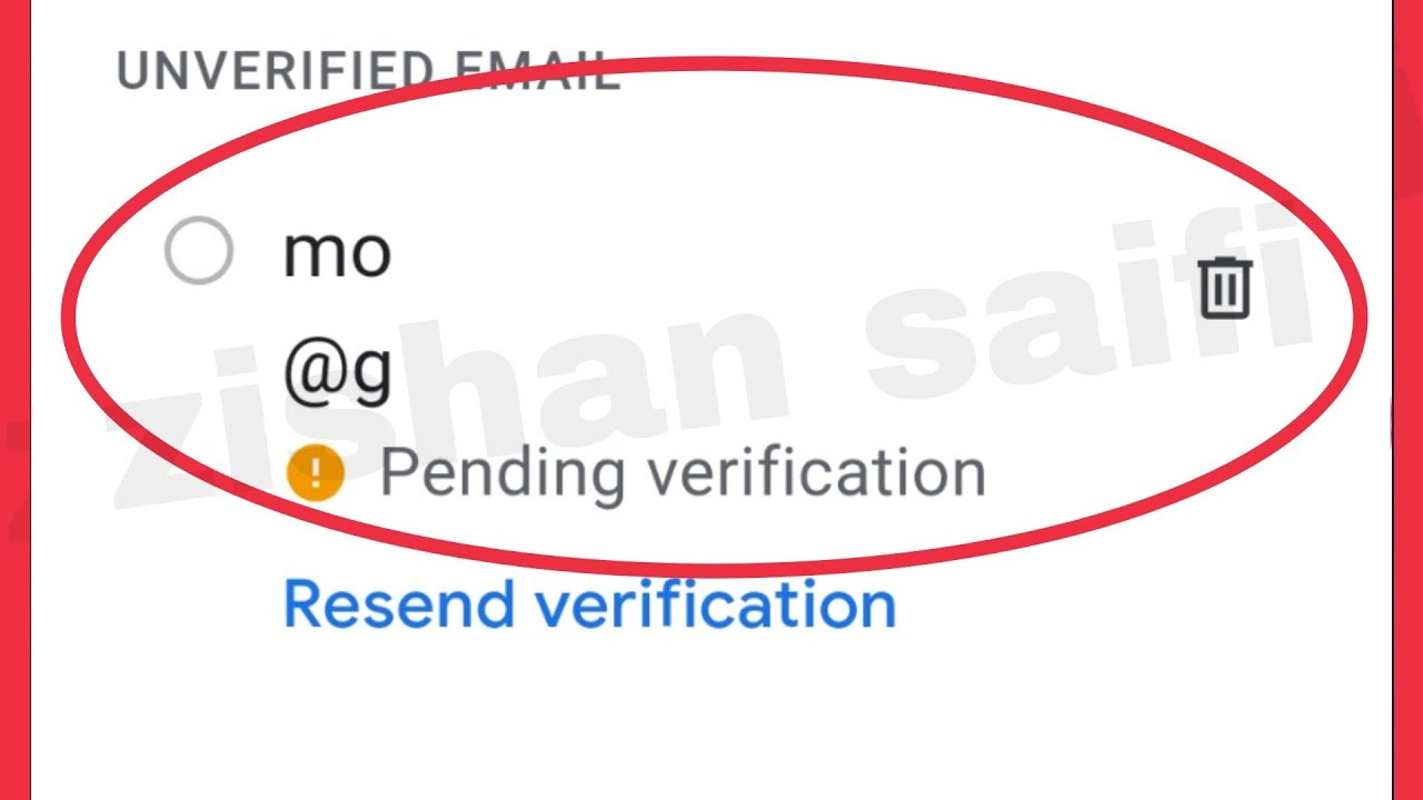 Google Account Fix Recovery Email & Contact Email Add Unverified Pending Verification Problem Solve