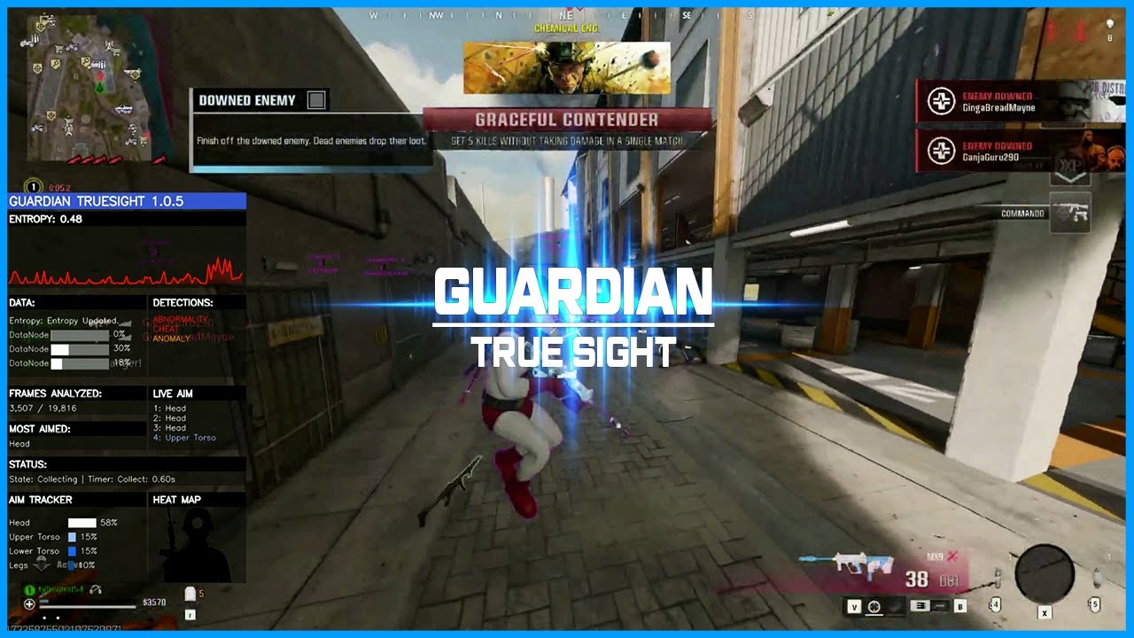 SPINBOT CHEATER PROFILED BY GUARDIAN TRUESIGHT - (Call of Duty Warzone anti-cheat analysis)