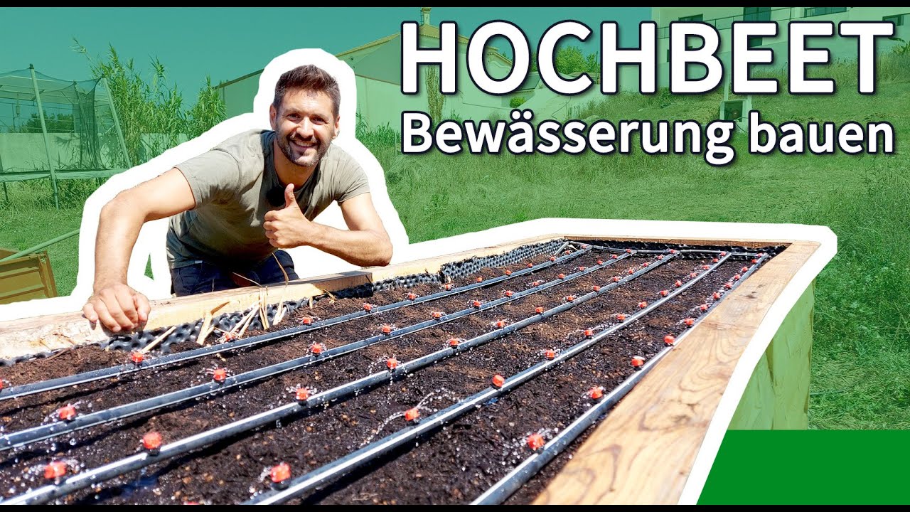 HOCHBEET BEWÄSSERUNG bauen: Automatisches Sprinklersystem & unterirdische Tropfsystem 💧💧💧
