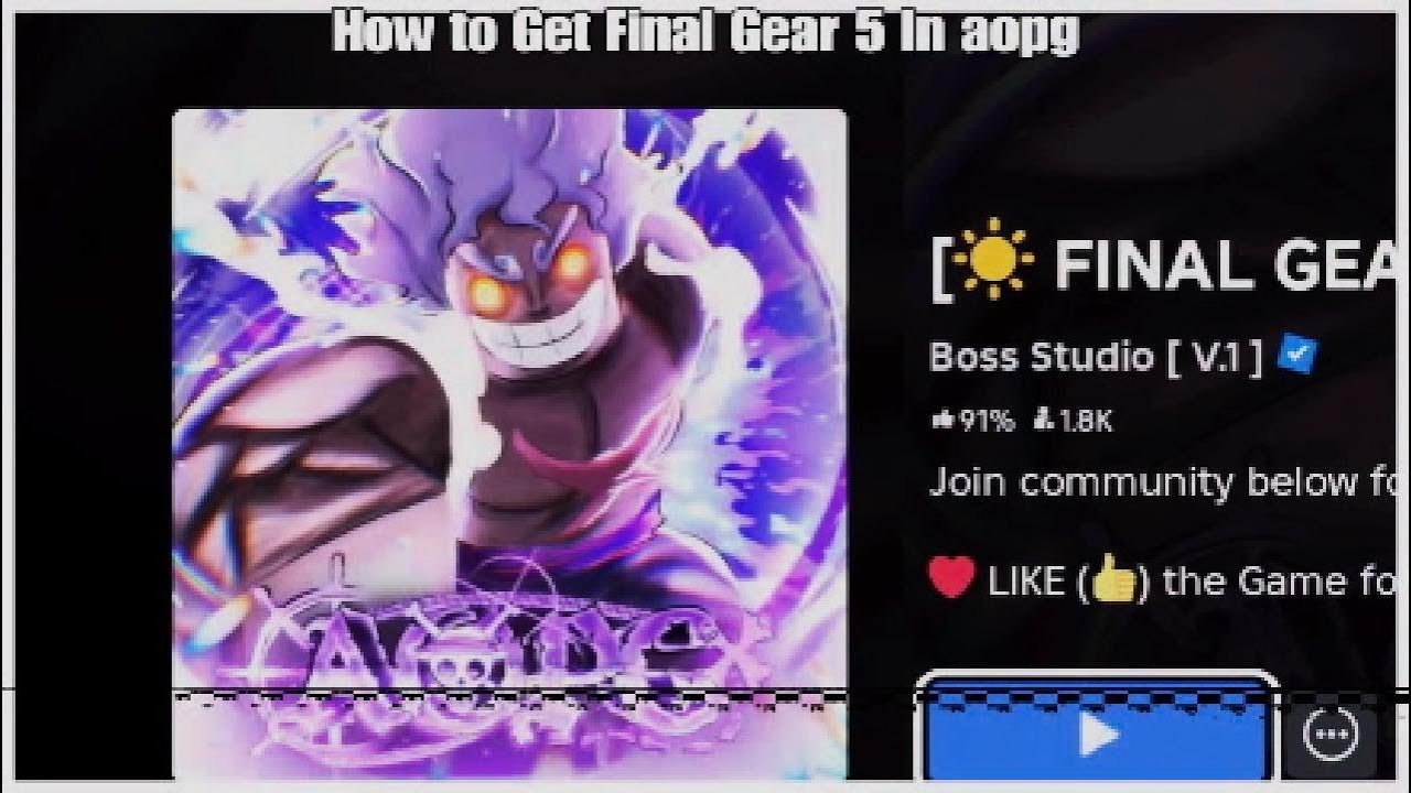 How To get final Gear 5 fruit In Aopg.