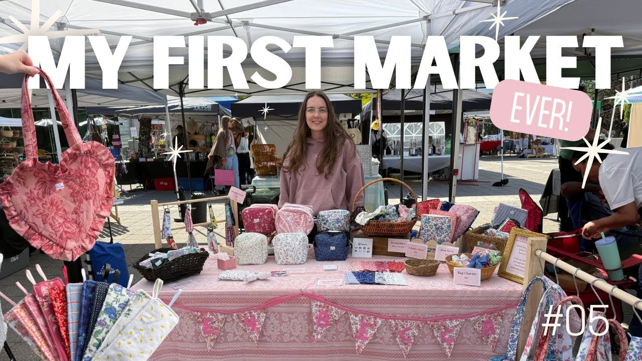 My First Market Ever! 🧵🛒✨ Behind the scenes, first market vlog, craft market 