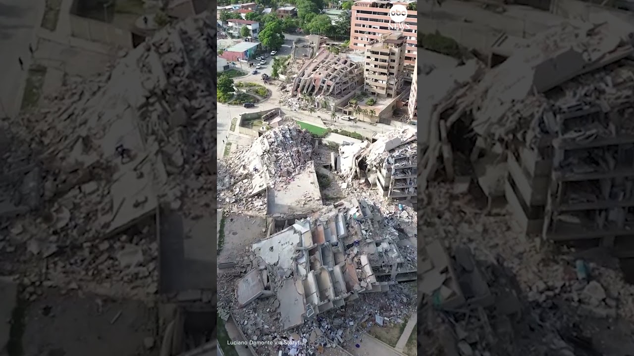 Drone footage shows aftermath of Venezuela earthquakes