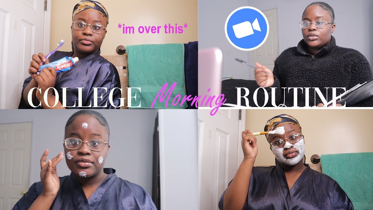 GRWM Online School Morning Routine 2021| *College Edition*