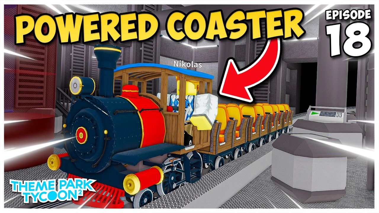 Building the Powered Coaster WITHOUT GAMEPASSES in Theme Park Tycoon 2! | #18