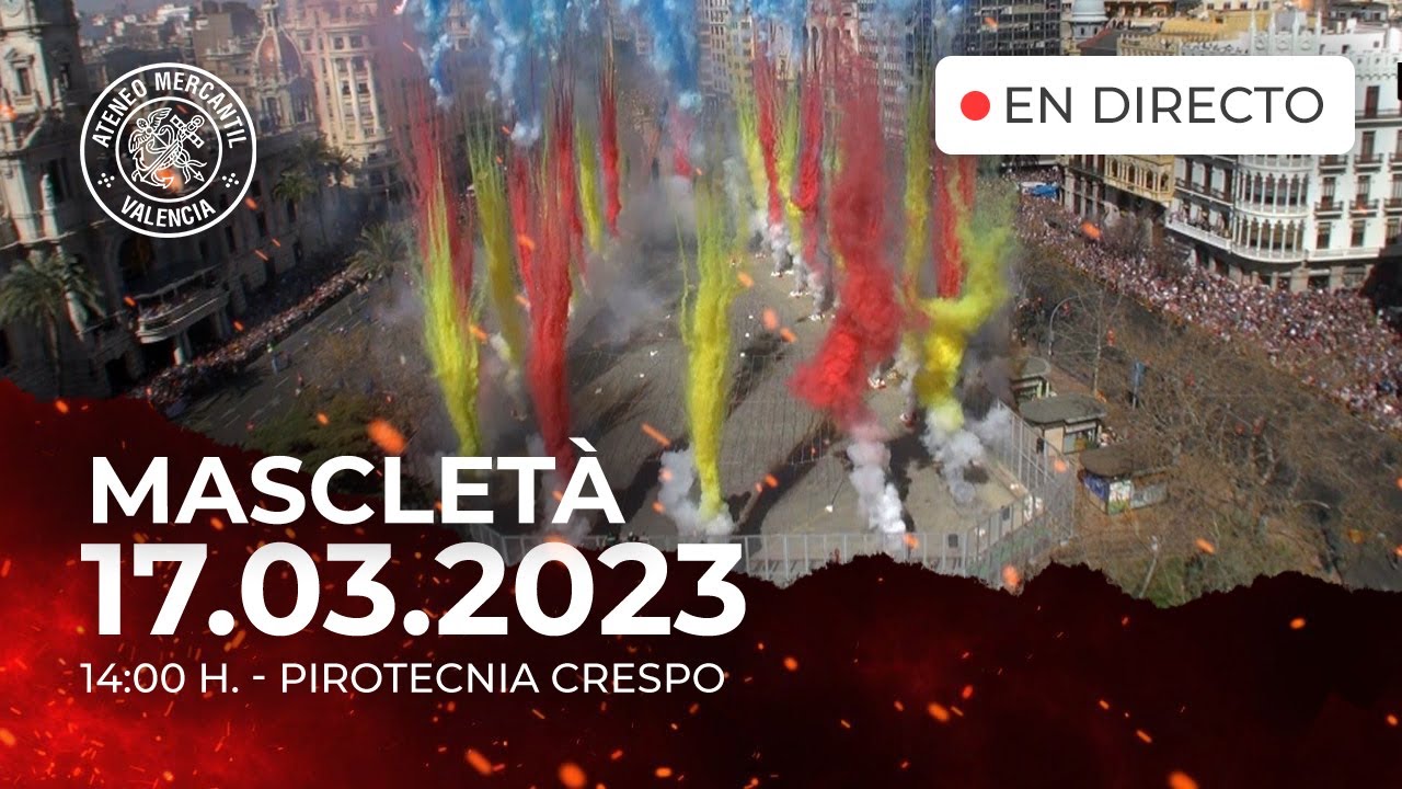 Mascletà 17 de Marzo: Pirotecnia Crespo | Fallas 2023 | Retransmisión en directo