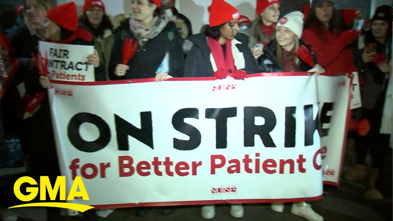 Thousands of NYC nurses strike l GMA