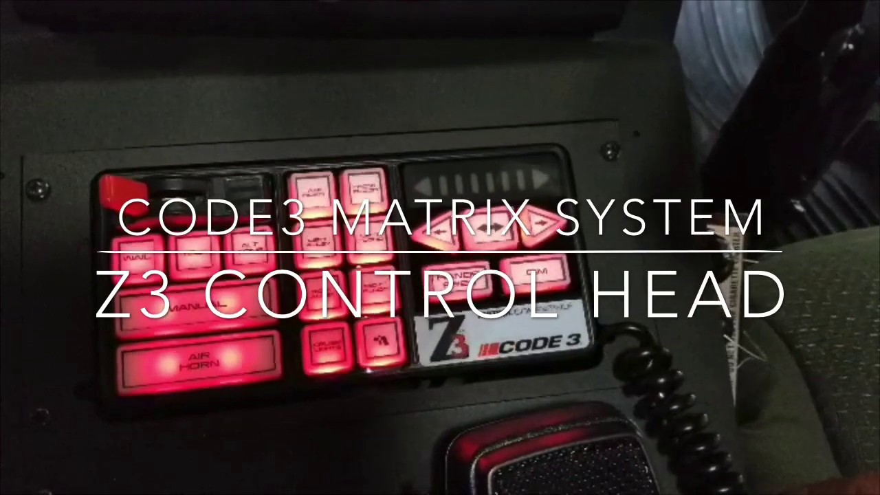 Code3 Matrix System & Z3 Control Head Programming demo by West Warning Equipment- Augusta, GA-Part 1
