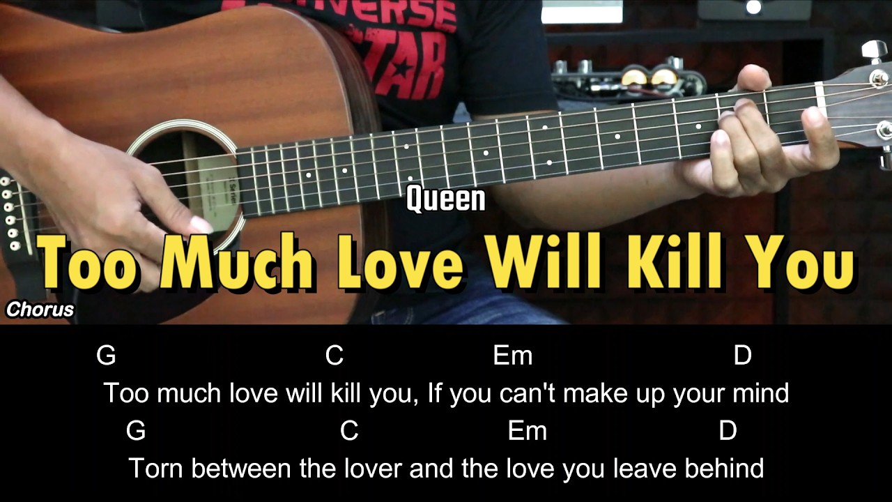Too Much Love Will Kill You - Queen | EASY Guitar Lessons for Beginners - Chord & Strumminng Pattern