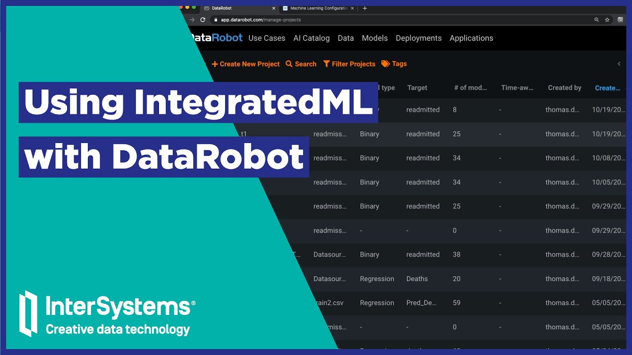 Using IntegratedML with DataRobot