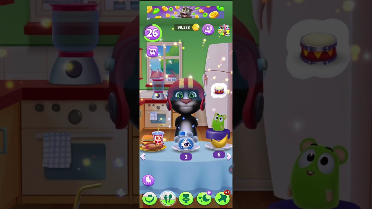 Cat #talkingtom billa gaming #catfunny 