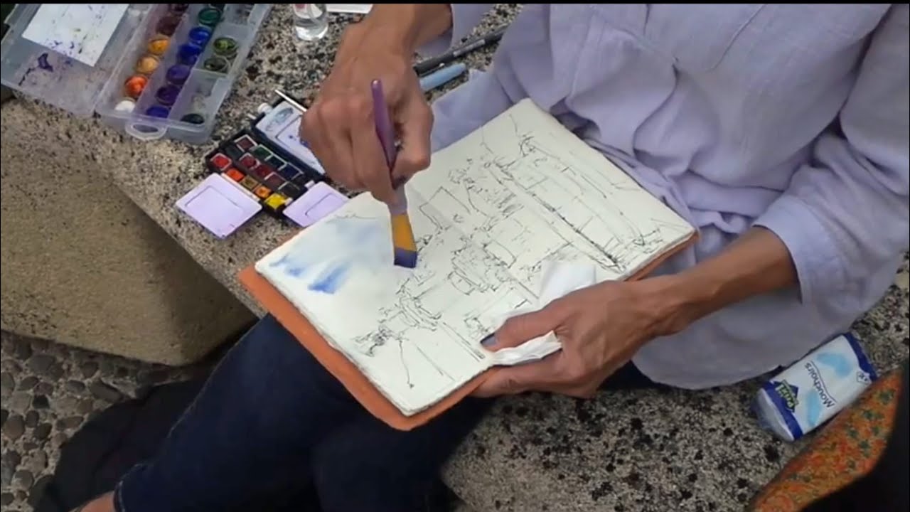 Watercolor Journaling in France with Dreama