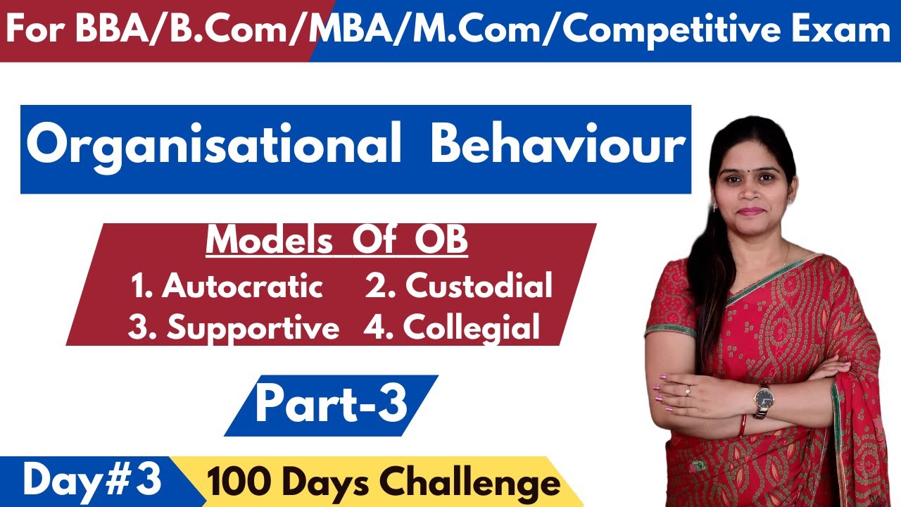Organisational Behaviour | Models Of OB | Scope | Importance | Models | BBA | B.Com | MBA | M.Com