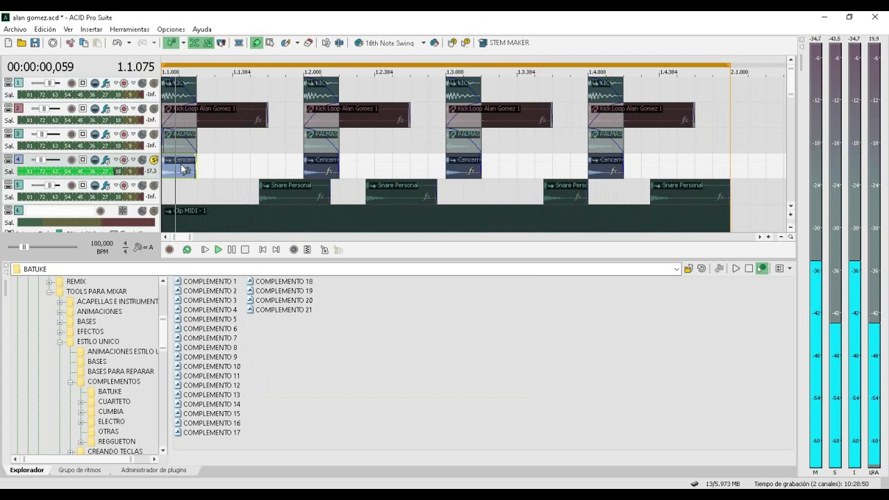 COMO REMIXAR ESTILO ALAN GOMEZ EN ACID PRO 