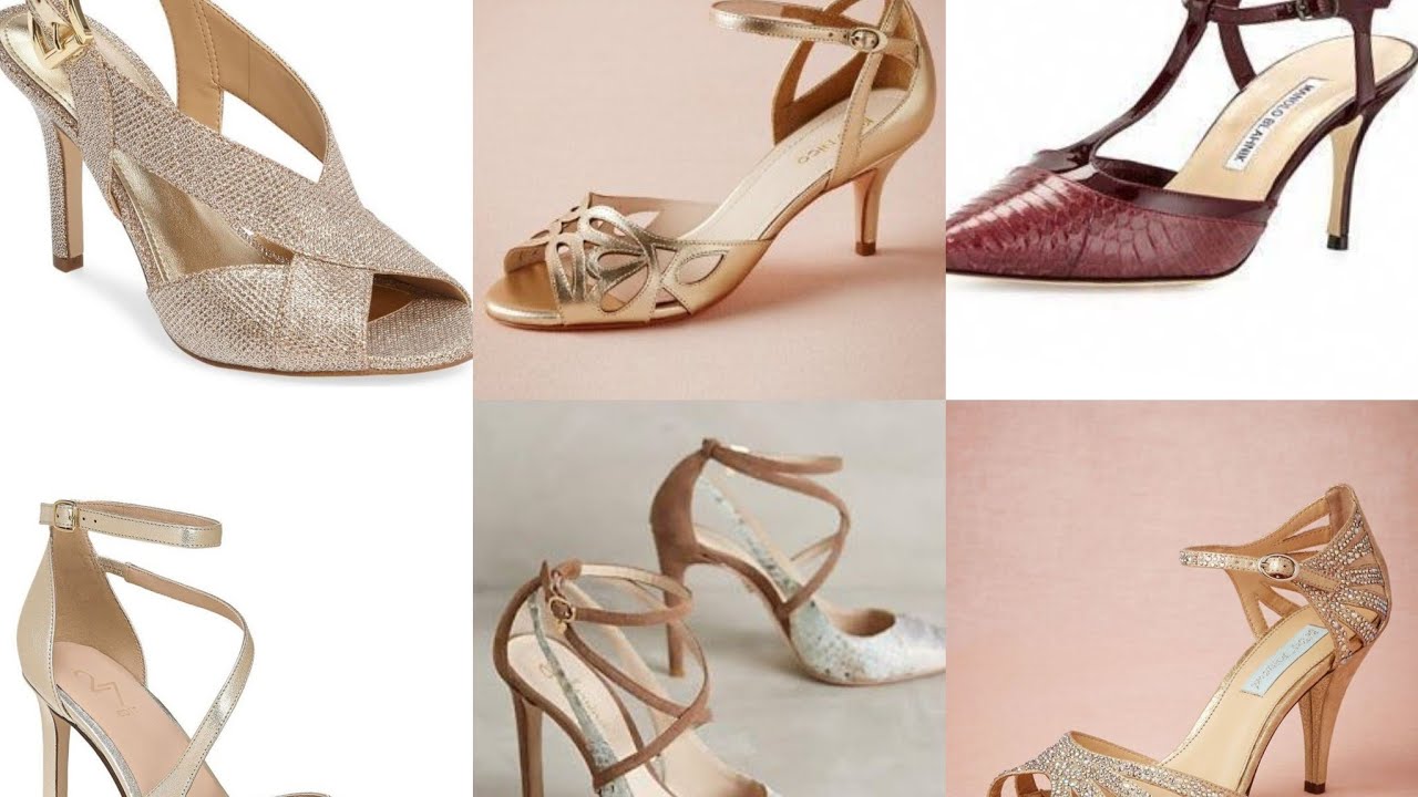 new arrival gold evening shoes sequened pointed toe chunky heels pumps bridal golden shoes sandals
