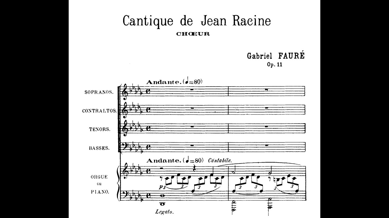 G. Faurè - Cantique De Jean Racine - BEST VERSION - Score - (200 sub special)