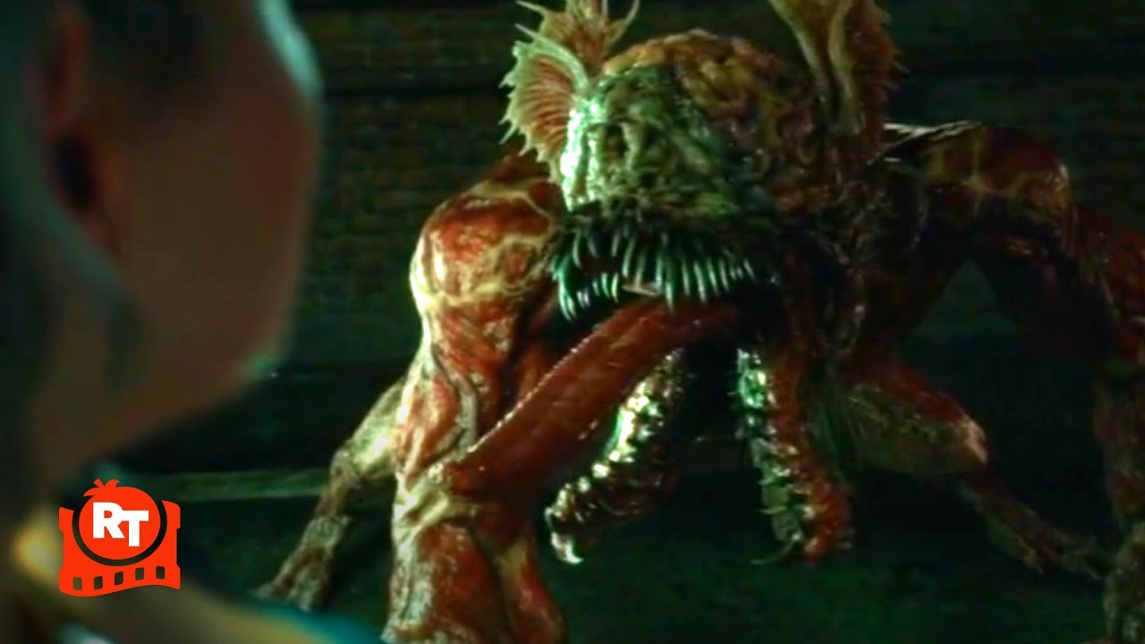Resident Evil: Death Island (2023) - Lickers Attack Leon & Jill Scene | Movieclips