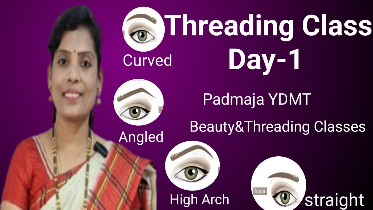 All Eyebrow shapes Explained + Self Threading Step by Step/Threading Class Day-1 (Telugu)...