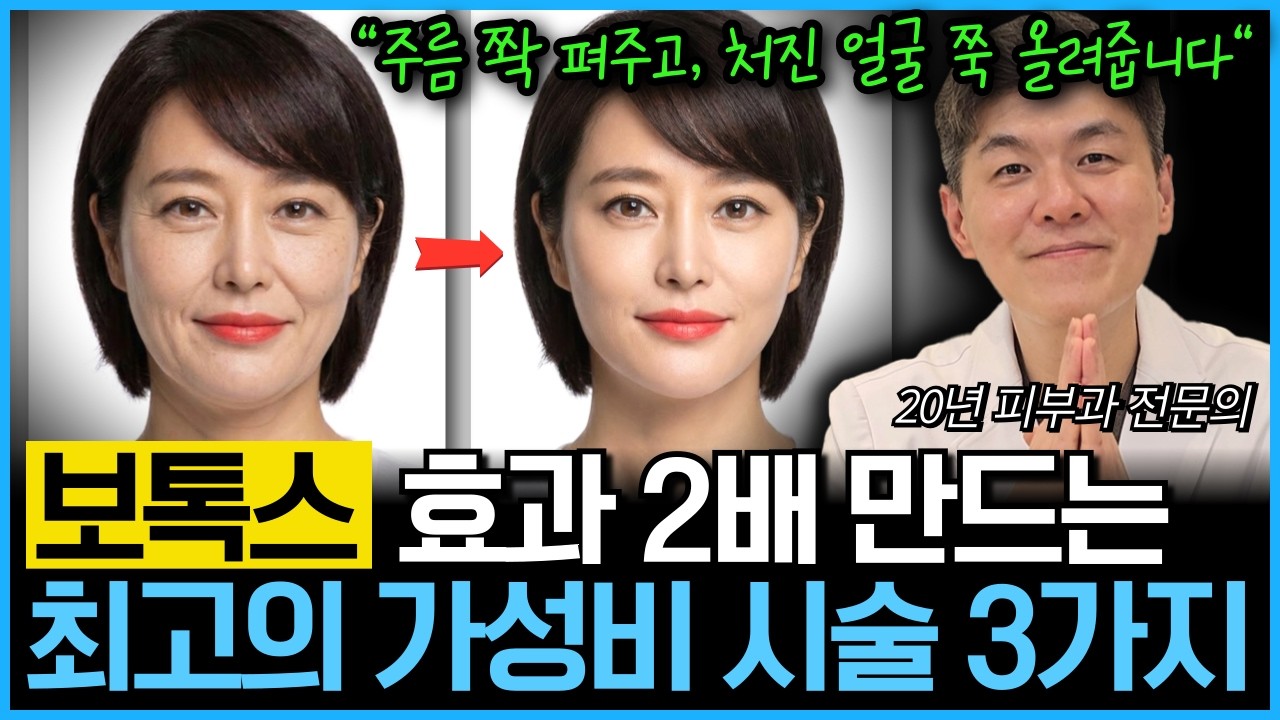 의사들만 아는 보톡스 효과 2배 만드는 가성비 시술을 20년차 피부과 전문의가 알려드립니다.