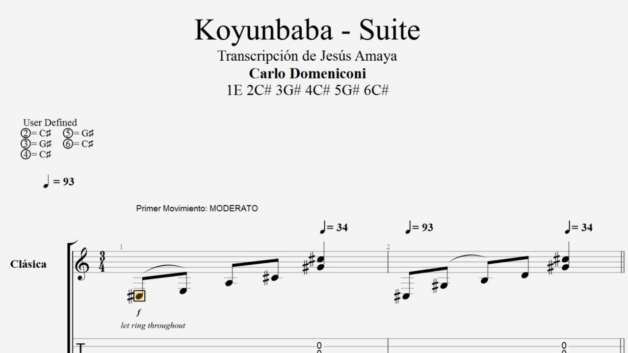 Koyunbaba - Carlo Domeniconi - Tablatura por Jesús Amaya...