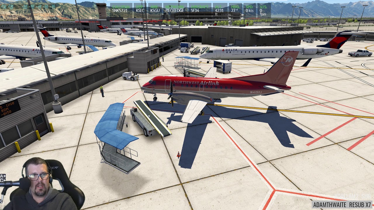 Carenado Saab S340 First Flight Part 1 of 2