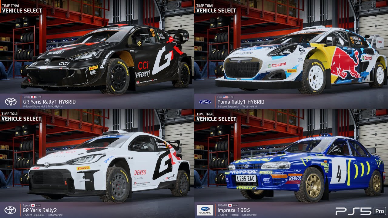 EA Sports WRC | All Cars Full List (86) - Rally1/Rally2 & More, 2024 DLC Update [PS5Pro]