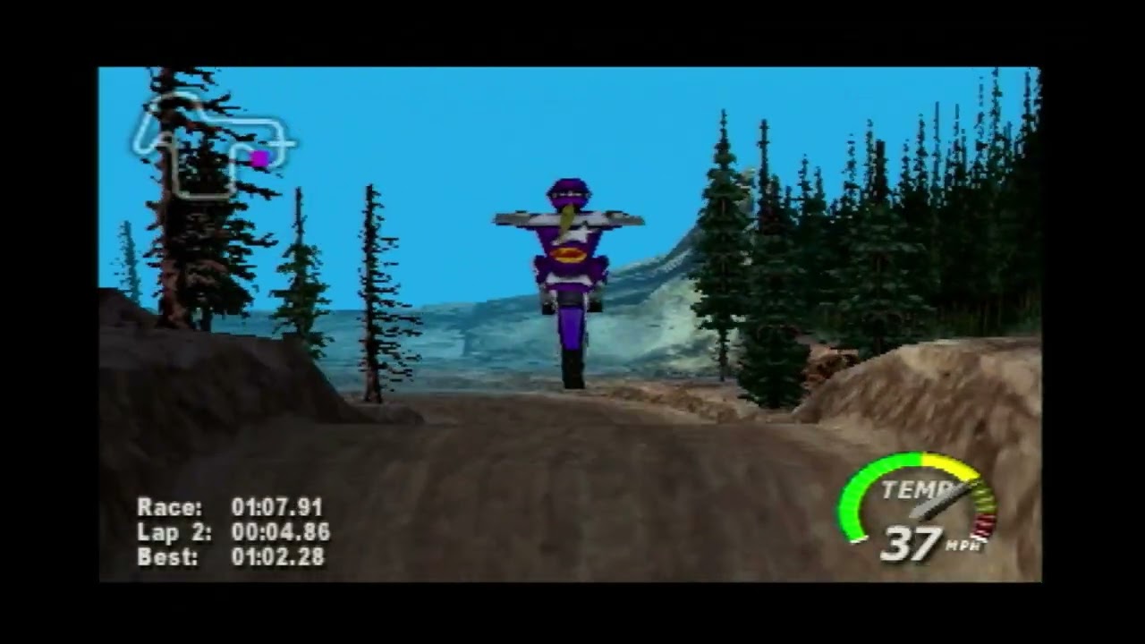 PD4FR -- Excitebike 64 (N64) -- Mountain Quarry in 2:04.00 and 1:00.95 flap
