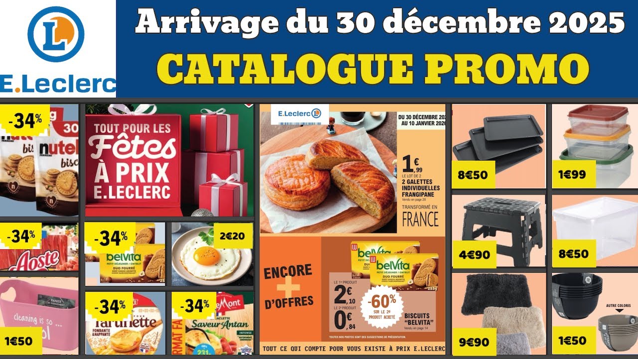 catalogue LECLERC du 30 d&eacute;cembre 2025 ✅ Arrivage du jour 🔥 Promos deals cuisine maison pub
