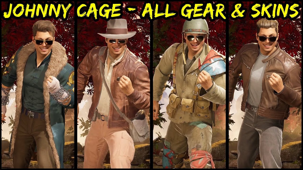 Johnny Cage Showcase - All Gear & Skins (Definitive Edition) - Mortal Kombat 1