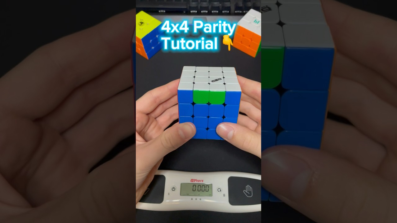 4x4 Parity tutorial #cubing #solve #rubikscube #algorithm #tutorial #4x4 #parity